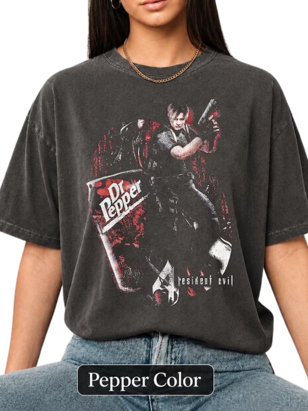 Resident Evil x Dr Pepper Graphic Tee - Pepper Color